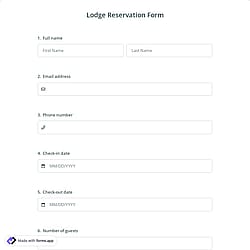 Lodge Reservation Form