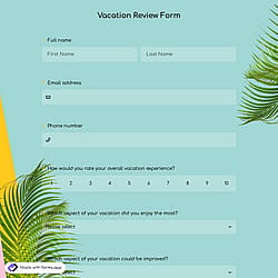 Vacation Review Form