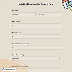 Individual Sponsorship Request Form