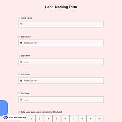 Habit Tracking Form