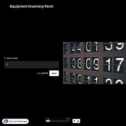 Equipment Inventory Form