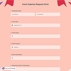 Event Expense Request Form