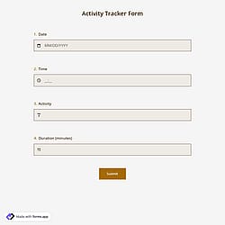 Activity Tracker Form