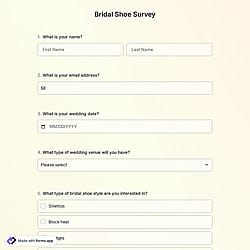 Bridal Shoe Survey