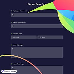 Change Order Form