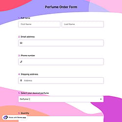 Perfume Order Form