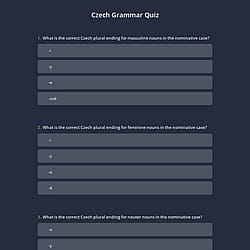 Czech Grammar Quiz