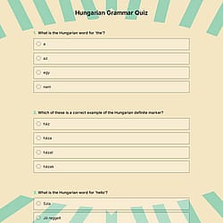 Hungarian Grammar