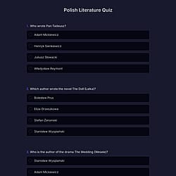 Polish Literature Quiz