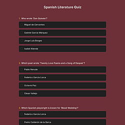 Spanish Literature Quiz