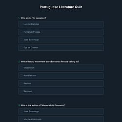 Portuguese Literature Quiz