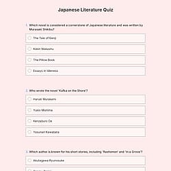 Japanese Literature Quiz