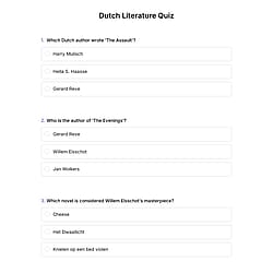 Dutch Literature Quiz