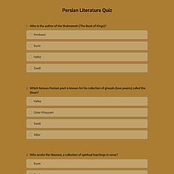 Persian Literature Quiz