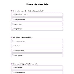 Modern Literature Quiz