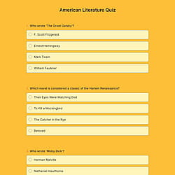 American Literature Quiz
