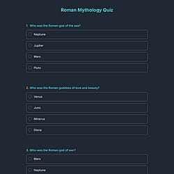 Roman Mythology Quiz