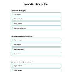 Norwegian Literature Quiz
