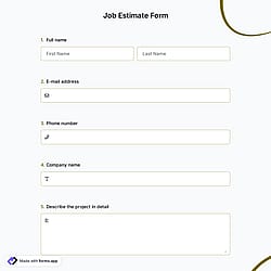 Job Estimate Form