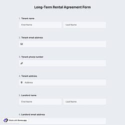 Long-Term Rental Agreement Form