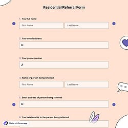 Residential Referral Form
