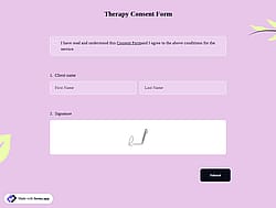 Therapy Consent Form