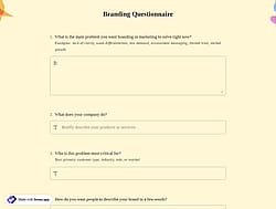 Branding Questionnaire