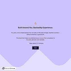 Fitness Consultation Form