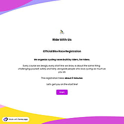 Bike Race Registration Form