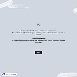 Maintenance Request Form Template