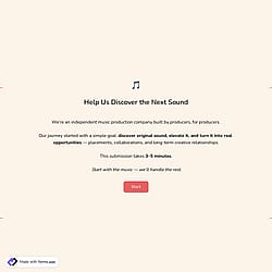 Music Submission Form