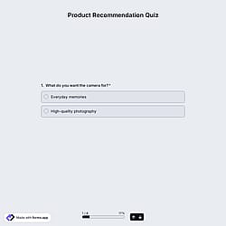 Product Recommendation Quiz