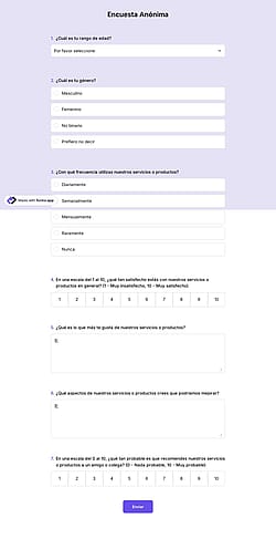 Encuesta anónima