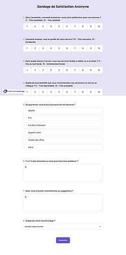 Sondage anonyme