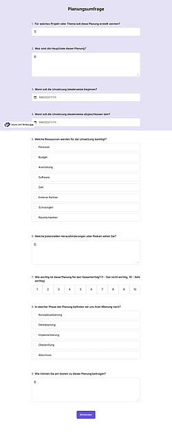 Terminplanungsumfrage