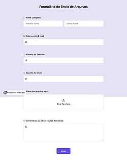 Formulário de envio de arquivos
