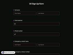 5K Sign Up Form