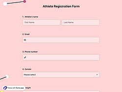 Athlete Registration Form