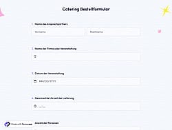 Catering-Bestellformular