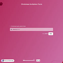 Christmas Invitation Form