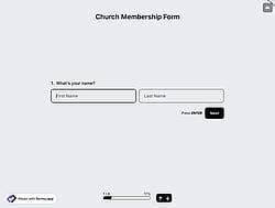 Church Membership Form Template