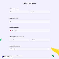 Etkinlik LCV Formu
