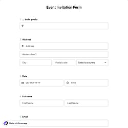 Event Invitation Form