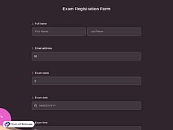 Exam Registration Form