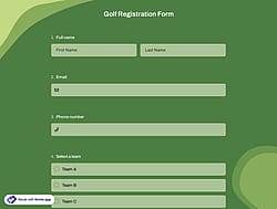 Golf Registration Form