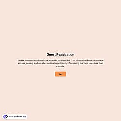 Guest List Form