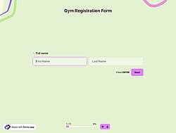 Gym Registration Form