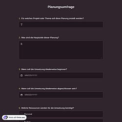 Terminplanungsumfrage