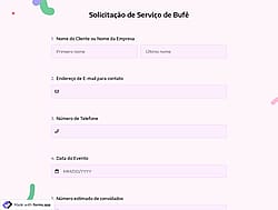 Formulário de Pedido de Buffet