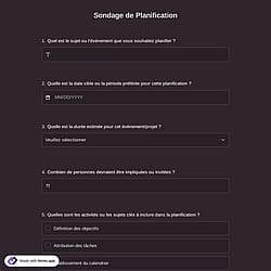 Sondage de planification